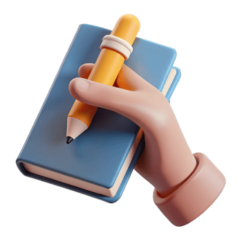 vibrant traditional Hand Holding a Pencil Side View Transparent Background high resolution png