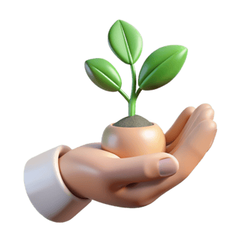 magnificent classic Hand Holding a Small Plant with Gentle Sunlight Transparent Background professional png