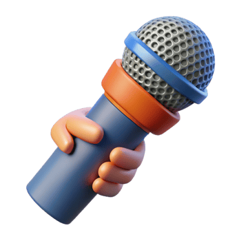 impressive minimalist Hand Holding Microphone Icon Transparent Background high resolution png