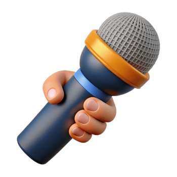 serene classic Hand Holding Microphone Icon Transparent Background authentic png