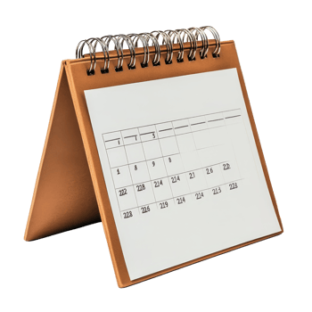 A simple table calendar placed on a transparent background showing dates for planning and organization, table calendar 2025 may isolated on transparent background png