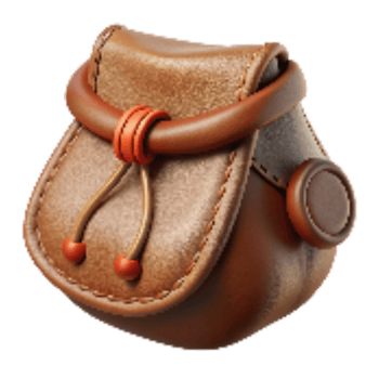 elegant abstract Hand Sewn Leather Pouch with Drawstring Transparent original png