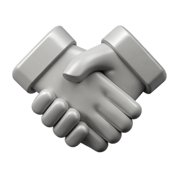 magnificent minimalist Handshake Business Agreement Icon Grey Fill Isolated Element premium png
