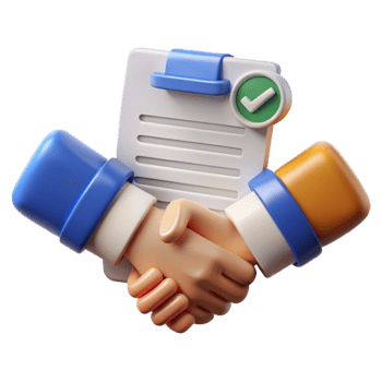 elegant abstract Handshake Over Contract Top View Transparent genuine png