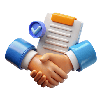 vibrant rustic Handshake Over Contract Top View Transparent professional png
