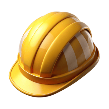 dramatic contemporary Hard Hat Yellow with Stripes Cutout professional png