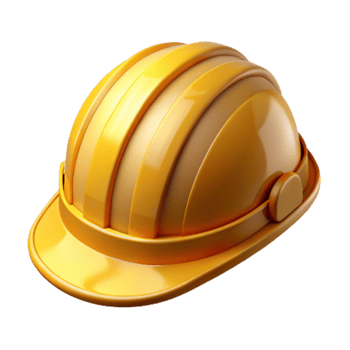 extraordinary classic Hard Hat Yellow with Stripes Cutout detailed png