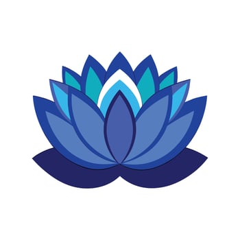 Charming Blue Lotus Floral Art vector