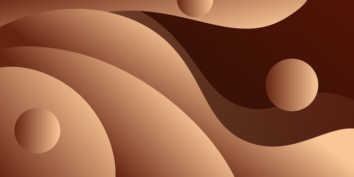 Brown wave background with simple shapes and circle pattern. Simple brown wave design. Modern geometric shape concept. eps10 vector