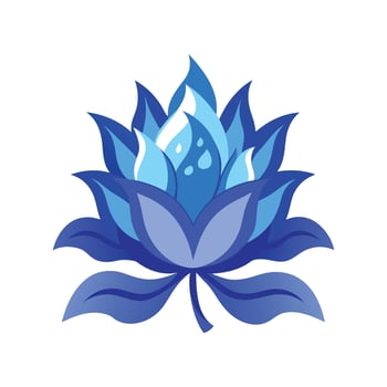 Charming Blue Mist Flower Design. vector