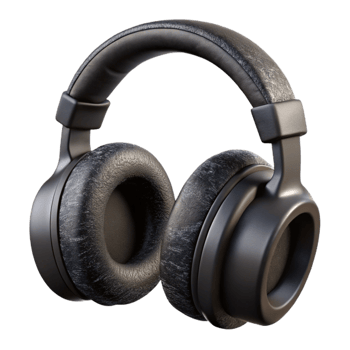vibrant rustic Headphones Over Ear Noise Cancelling Black Isolated genuine png