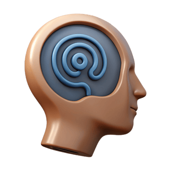 extraordinary modern Head Silhouette with Calm Waves Transparent Background authentic png