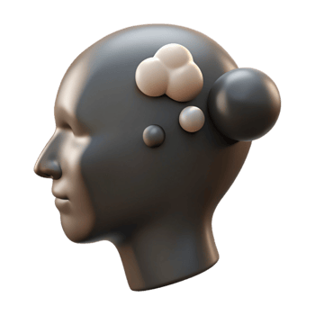 extraordinary classic Head Silhouette with Thought Bubble Cutout 4K png