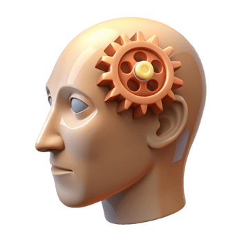 stunning creative Head with Gears Inside Transparent Background authentic png