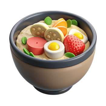serene abstract Healthy Breakfast Bowl Cutout Isolated premium png