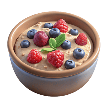 extraordinary classic Healthy Breakfast Oatmeal with Berries Isolated original png