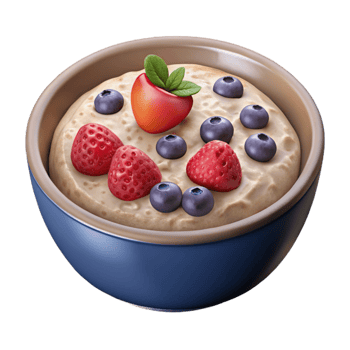 impressive classic Healthy Breakfast Oatmeal with Berries Isolated exclusive png