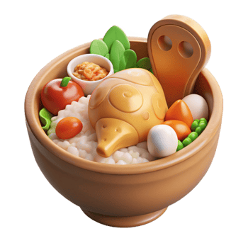 impressive artistic Healthy Dinner Chicken and Rice Cutout original png