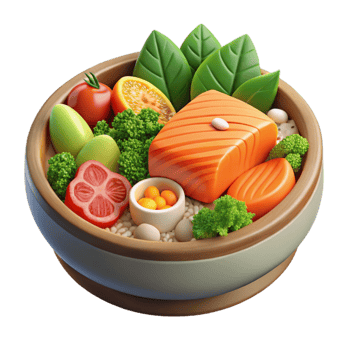 dramatic minimalist Healthy Dinner Salmon and Vegetables Transparent Cutout high resolution png