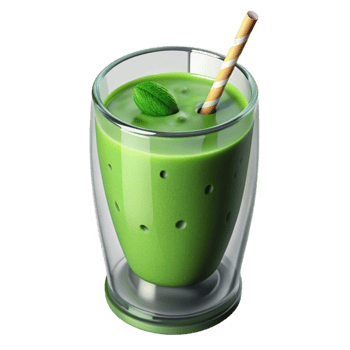 wonderful vintage Healthy Green Smoothie in Glass Isolated on Transparent Background premium png