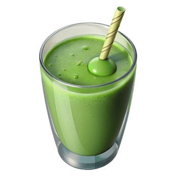 elegant artistic Healthy Green Smoothie in Glass Isolated on Transparent Background genuine png
