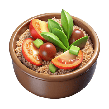 elegant modern Healthy Lunch Quinoa Salad Transparent Background high resolution png