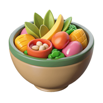 impressive classic Healthy Meal Bowl Colorful Vegetables Cutout authentic png