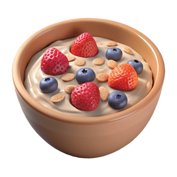 elegant traditional Healthy Oatmeal Bowl with Berries Transparent Background high quality png