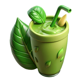 extraordinary vintage Healthy Smoothie Green and Leafy Isolated premium png