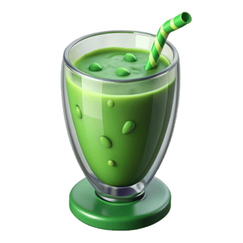 stunning artistic Healthy Smoothie Green Color Transparent Background high quality png