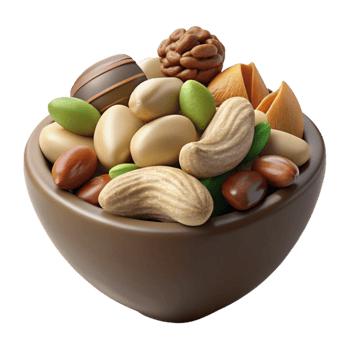 beautiful classic Healthy Snack Mix Nuts and Seeds Transparent Background detailed png