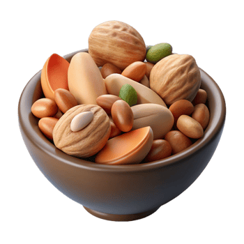 impressive creative Healthy Snack Mix Nuts and Seeds Transparent Background high resolution png