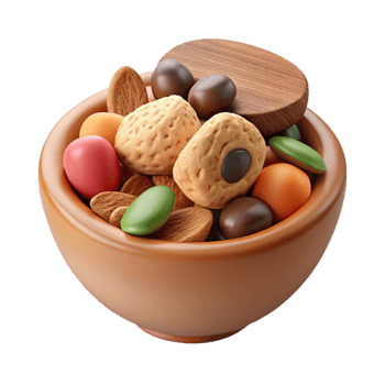 dramatic minimalist Healthy Snack Trail Mix Cutout original png