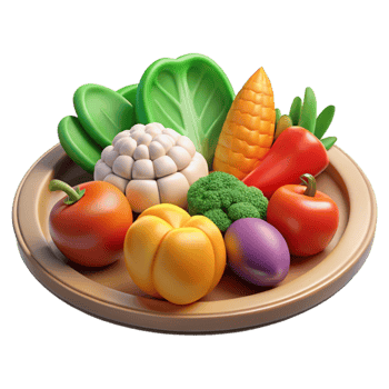 stunning classic Healthy Vegetable Platter Cutout Isolated authentic png