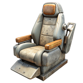 serene traditional Helicopter Pilot Seat Isolated 4K png