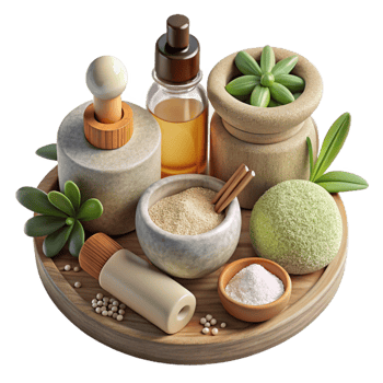 impressive classic Herbal Bath Salts and Essential Oils Flat Lay genuine png