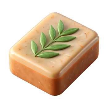 dramatic minimalist Herbal Soap Bar Isolated with Natural Texture authentic png