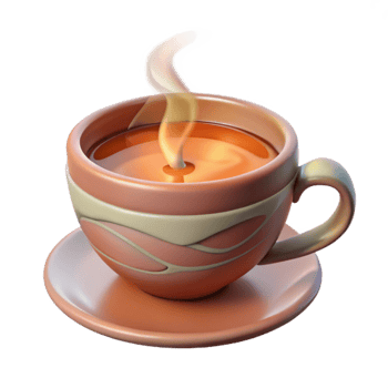 vibrant abstract Herbal Teacup Steaming Hot Aromatic Transparent Background original png