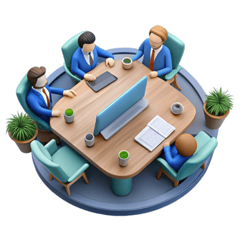 extraordinary modern High Angle View of Business Meeting Isolated authentic png