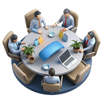 impressive modern High Angle View of Business Meeting Isolated genuine png