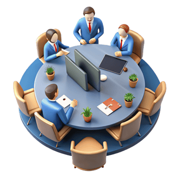 magnificent rustic High Angle View of Business Meeting Isolated genuine png