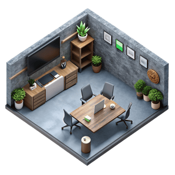 vibrant contemporary High Angle View of Business Meeting Isolated original png