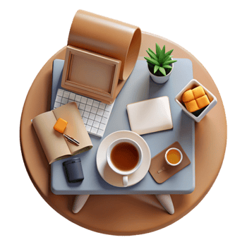 extraordinary artistic High Angle View of Business Meeting Isolated premium png