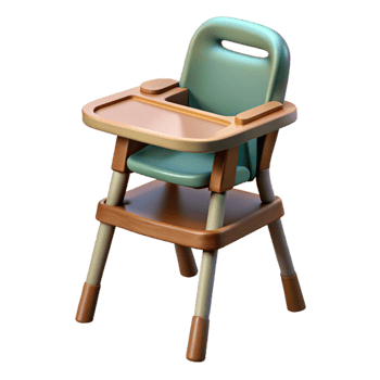 elegant rustic High Chair for Baby with Tray Cutout exclusive png