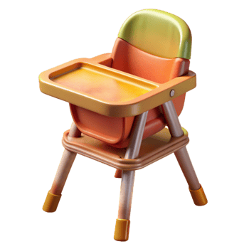 wonderful classic Highchair with Baby Food Tray Cutout premium png