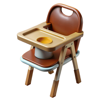 extraordinary classic Highchair with Baby Food Tray Cutout high quality png