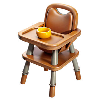vibrant vintage Highchair with Baby Food Tray Cutout original png