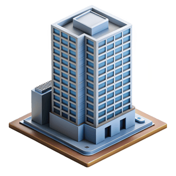 elegant creative High Rise Building Perspective View Isolated original png