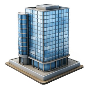 extraordinary creative High Rise Building Reflection Glass Facade Cutout high quality png