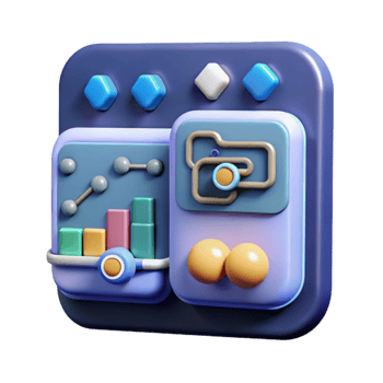 vibrant rustic High Tech Ai Interface with Data Graphs Isolated Element exclusive png
